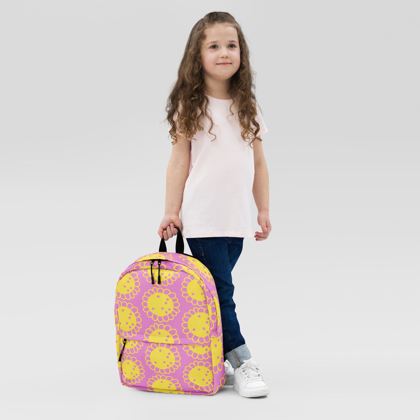 Pink and Yellow Sunflower Backpack